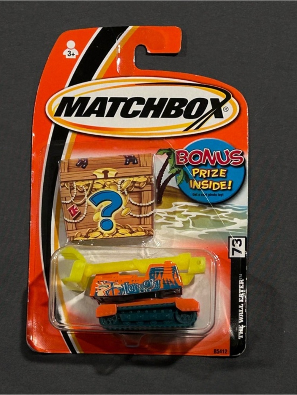 Matchbox Orange “The Wall Eater” No. 073 MBX ‘05 Series “Bonus Prize Inside”